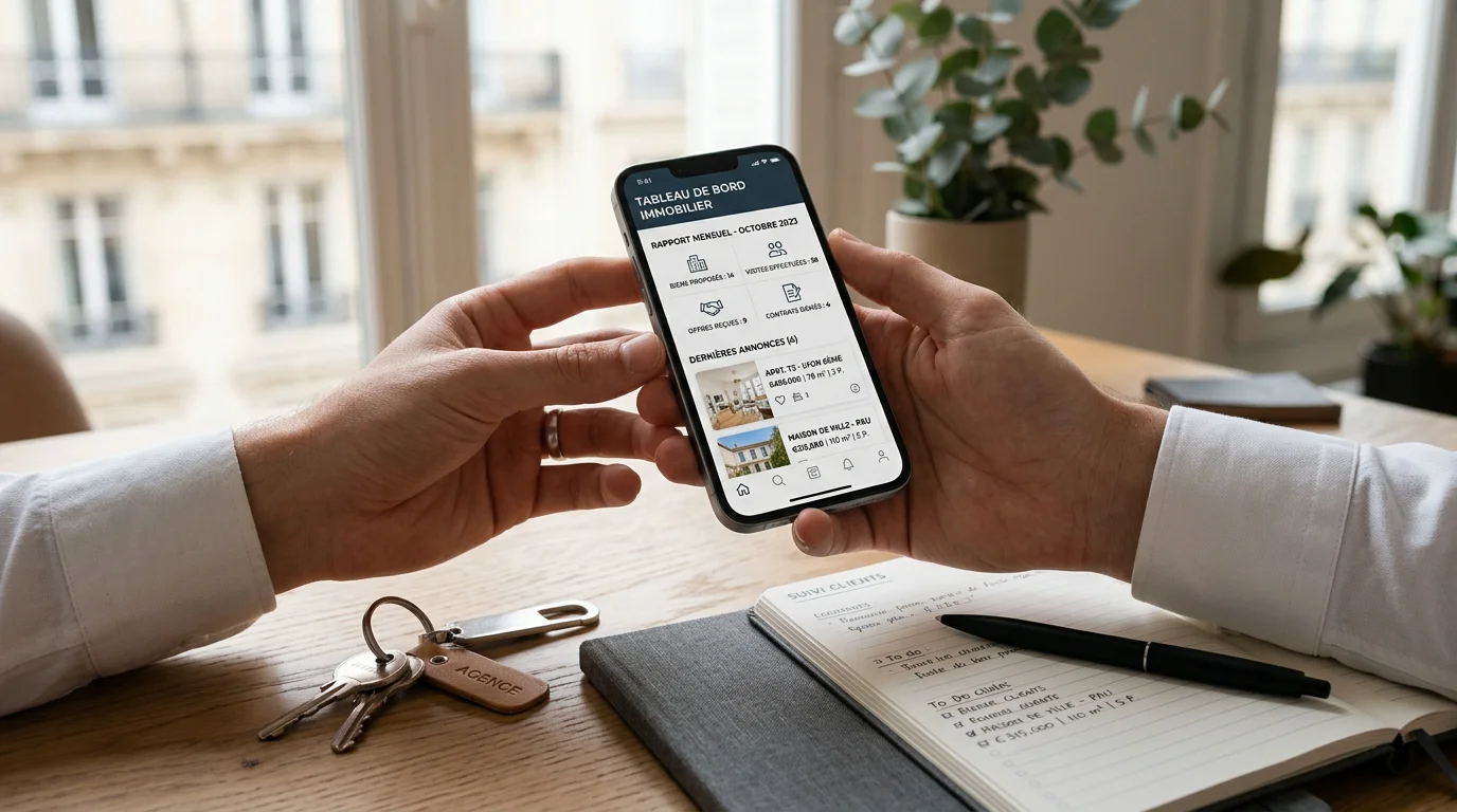 Suivi en temps réel d'un bien immobilier sur un tableau de bord mobile