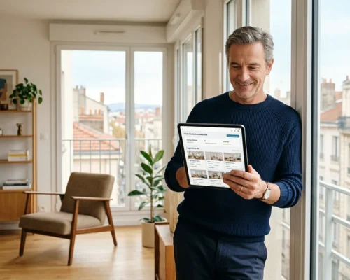 Propriétaire gérant sereinement plusieurs appartements en location