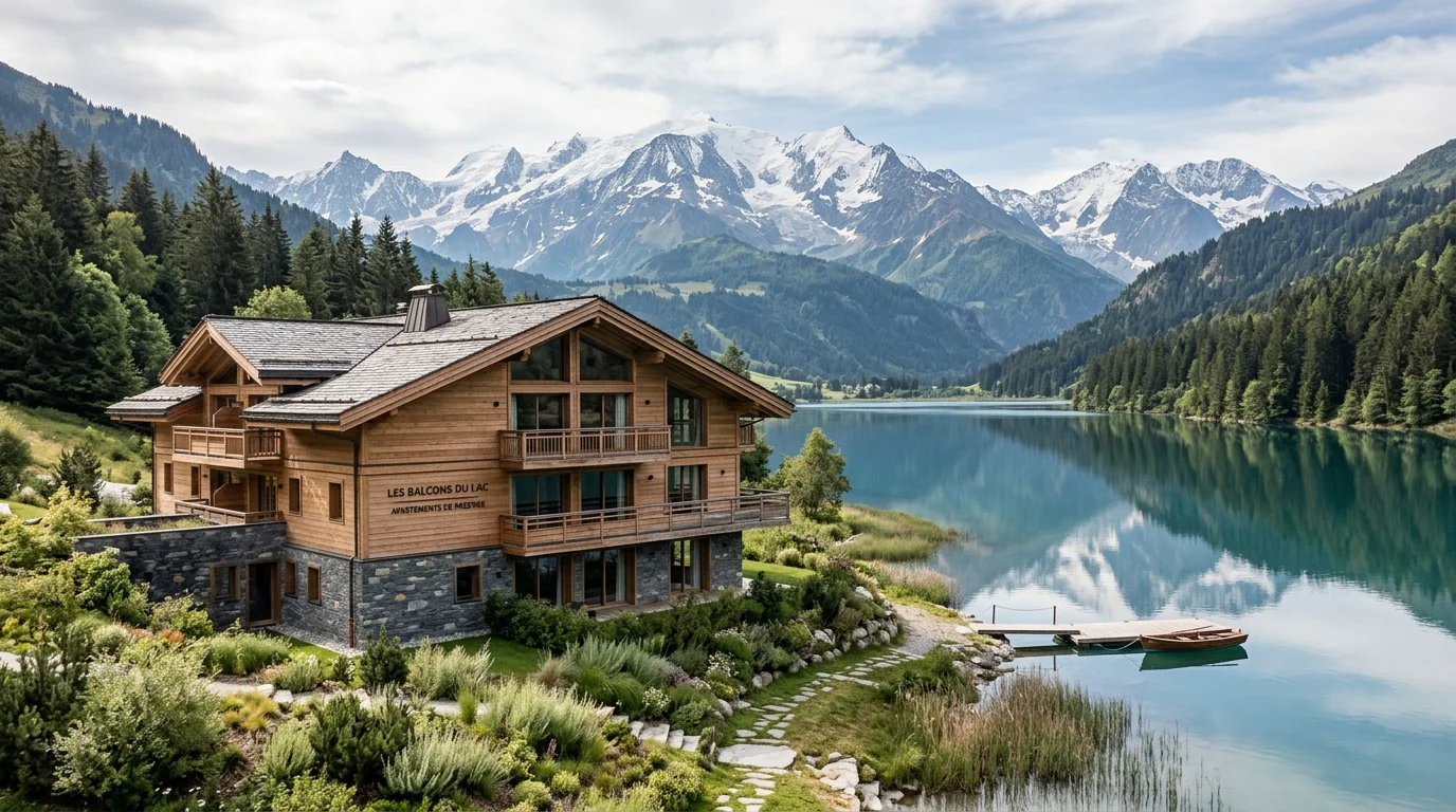 Chalet savoyard en location longue durée près d'un lac de montagne