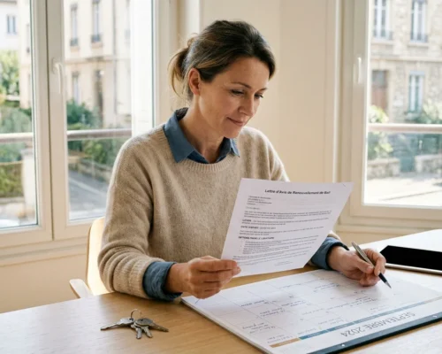 Propriétaire préparant la relocation dès la réception du congé de son locataire