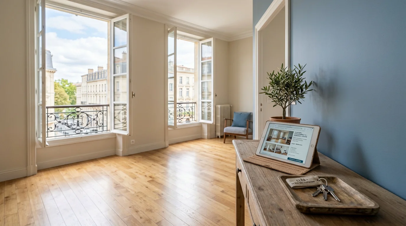 Appartement lumineux prêt à être reloué après le départ d'un locataire
