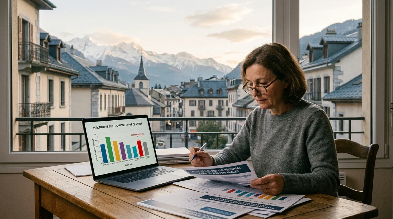 Propriétaire analysant la valeur locative de son appartement à Chambéry