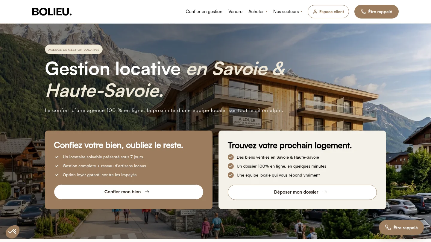 Capture de la page d’accueil de Bolieu