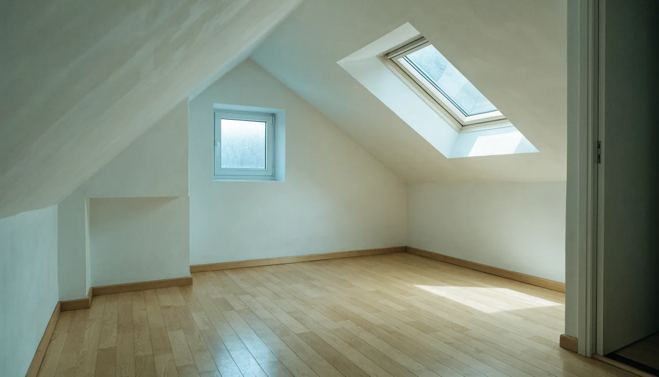 Studio vide sous les combles, exemple de petite surface concernee par le minimum mensuel
