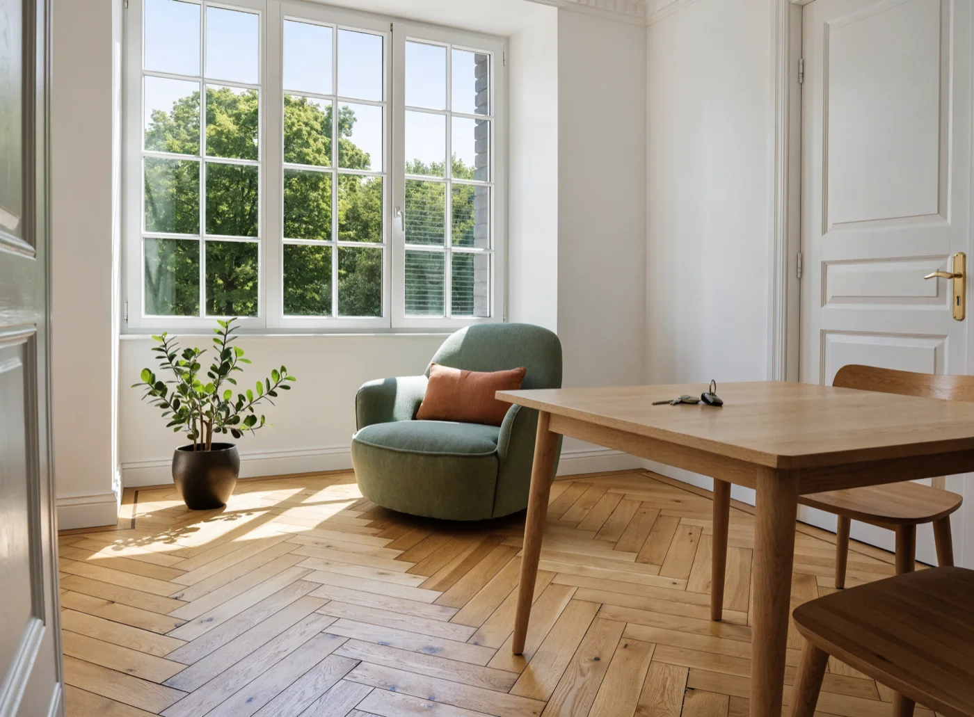 Un appartement vide, prêt à être loué